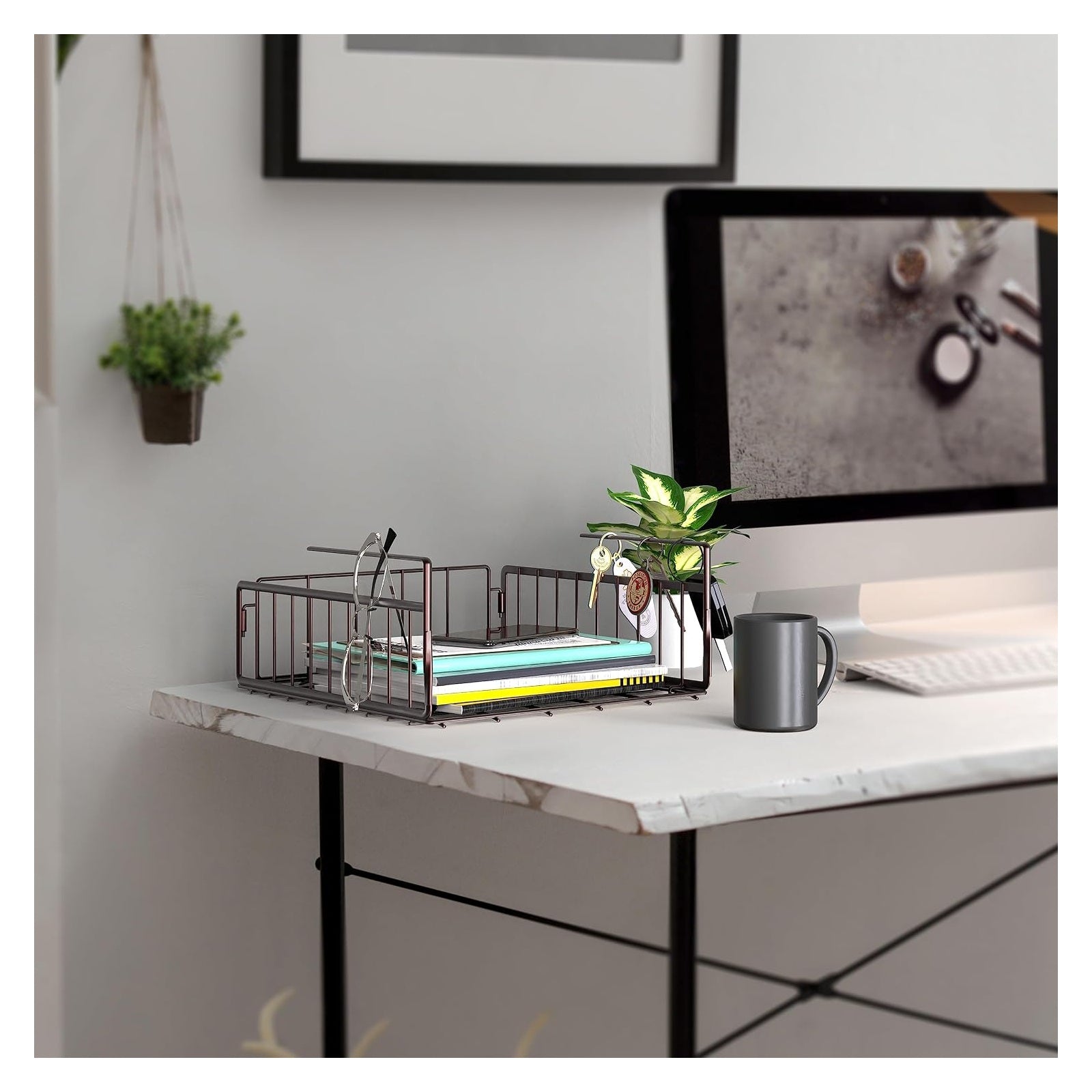 Womack Marrow Homeware Under-Shelf Hanging Wire Basket - Set of 4 - product photo