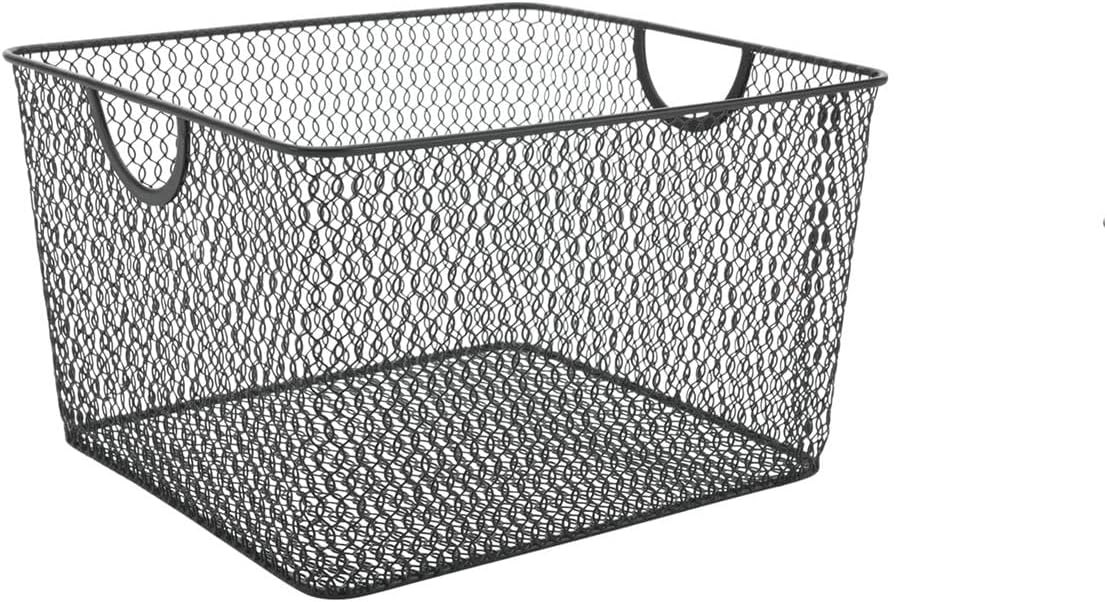 Wire Mesh Storage Basket - Black product photo