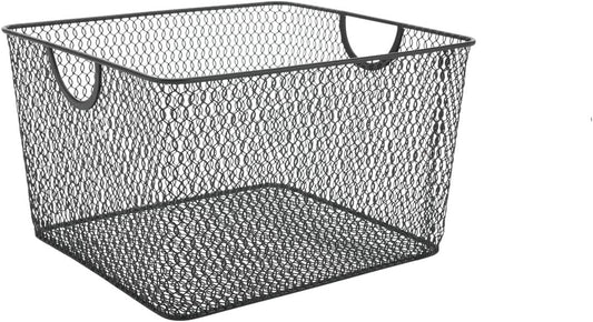 Wire Mesh Storage Basket - Black product photo